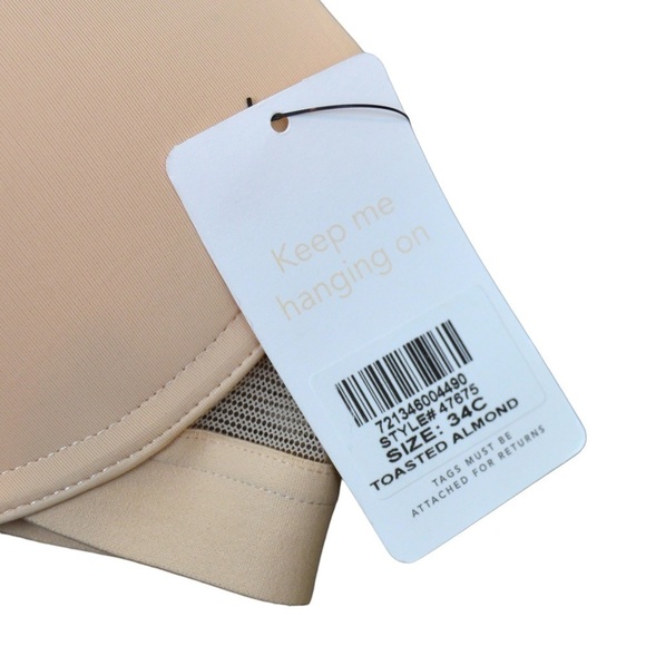 34C Lively Front‎ Close T-Shirt Bra in Toasted Almond NEW - Picture 3 of 5